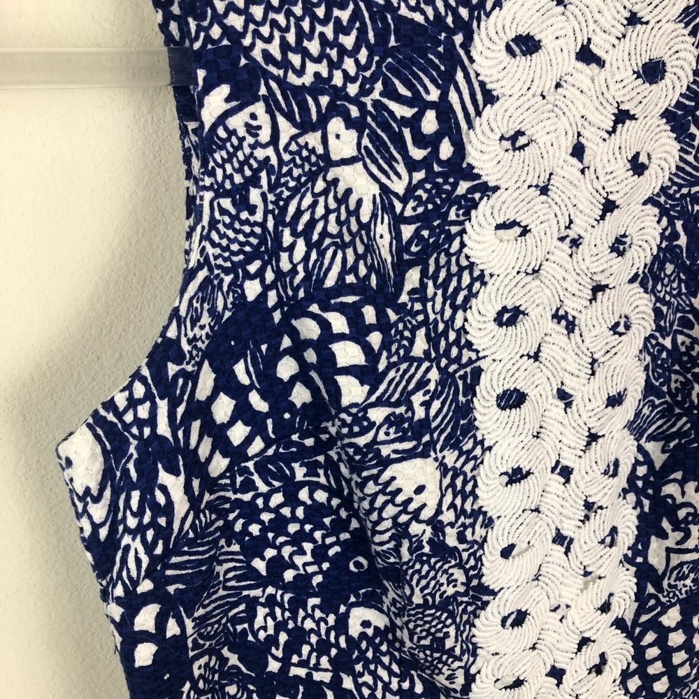 Lilly Pulitzer for Target Floral Blue and White Mini Dress - Picture 4 of 13
